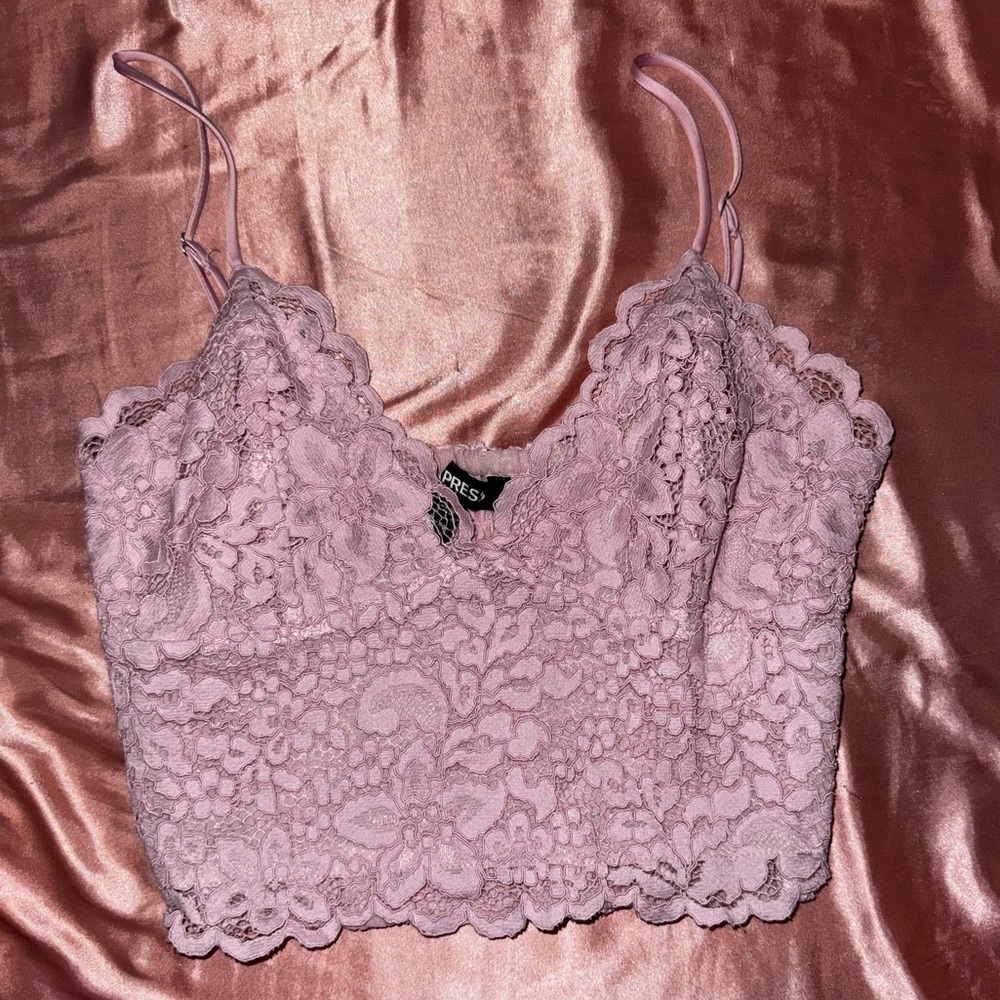 Express Pink Lace Tank